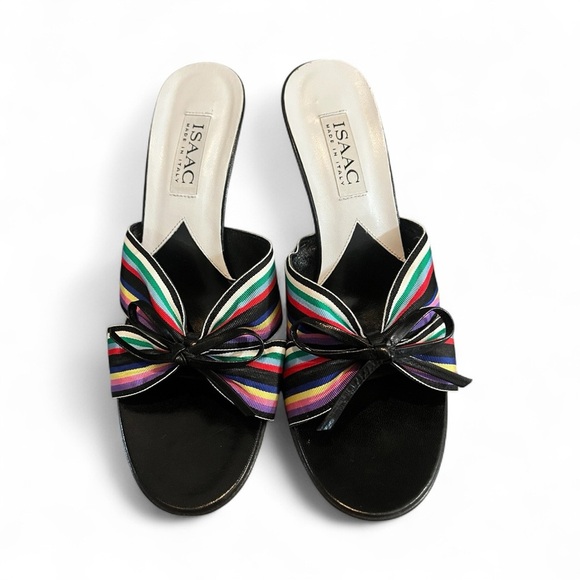 Isaac Colorful Kitten Heel Designer Isaac Mizrahi Italian Women's Size 9 - Picture 2 of 16